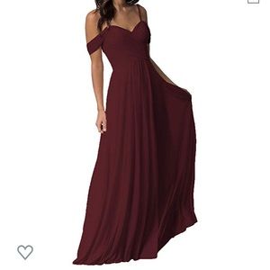 Burgundy Bridesmades Dress